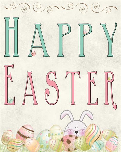 free printable happy easter signs